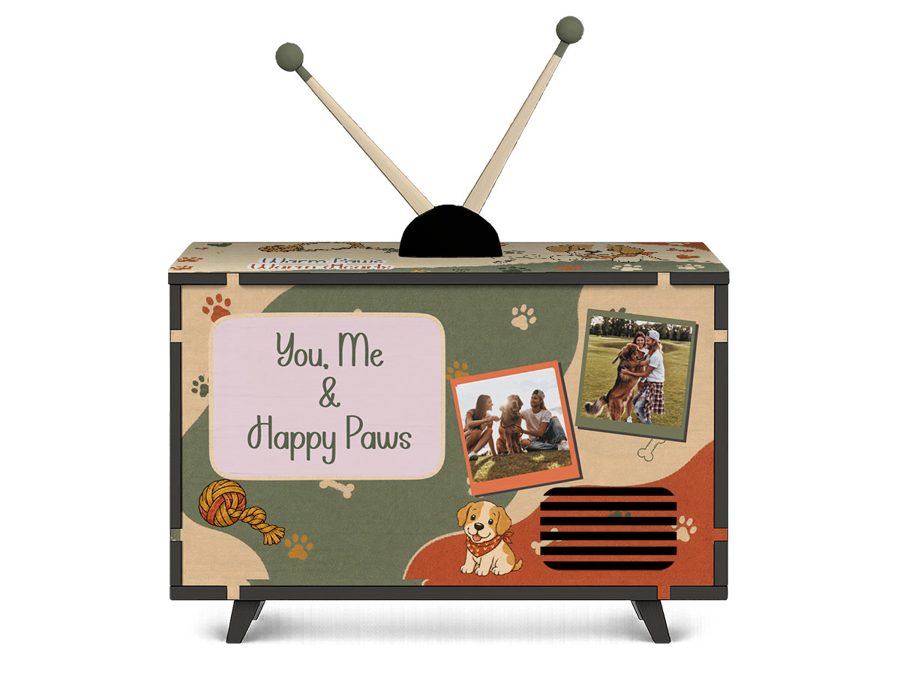 Puppy Love Mini TV design, back view