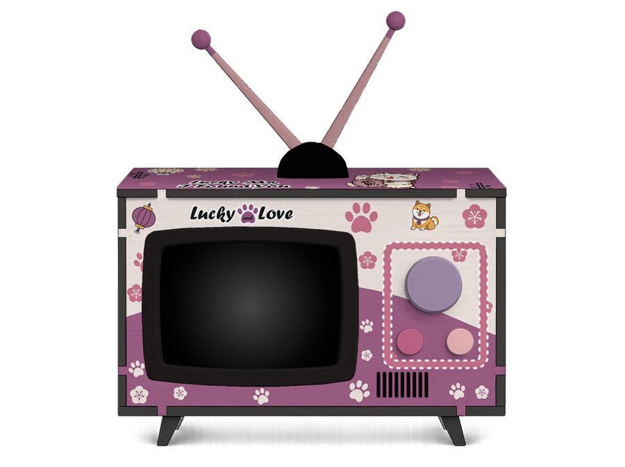 Lucky & Love Mini TV design, front view