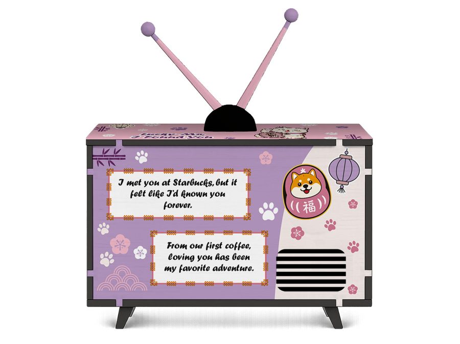Lucky Fortune Mini TV design, back view