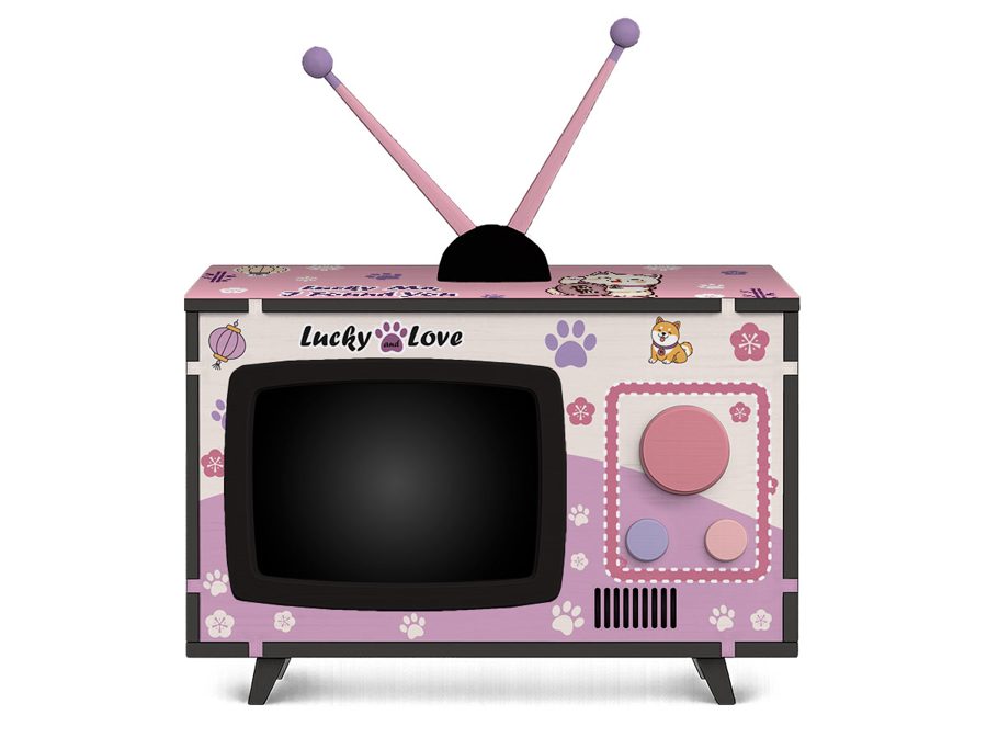 Lucky Fortune Mini TV design, front view