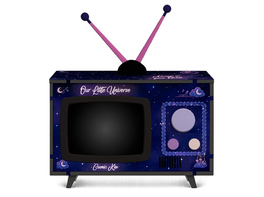 Cosmic Kiss Mini TV design, front view