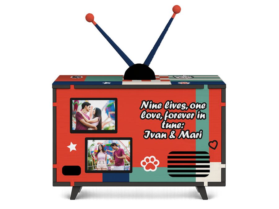 Cat Lover Mini TV design, back view