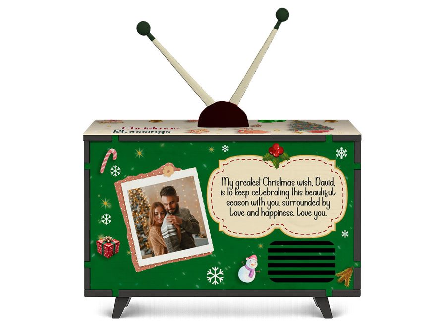 Christmas Classic Mini TV design, back view