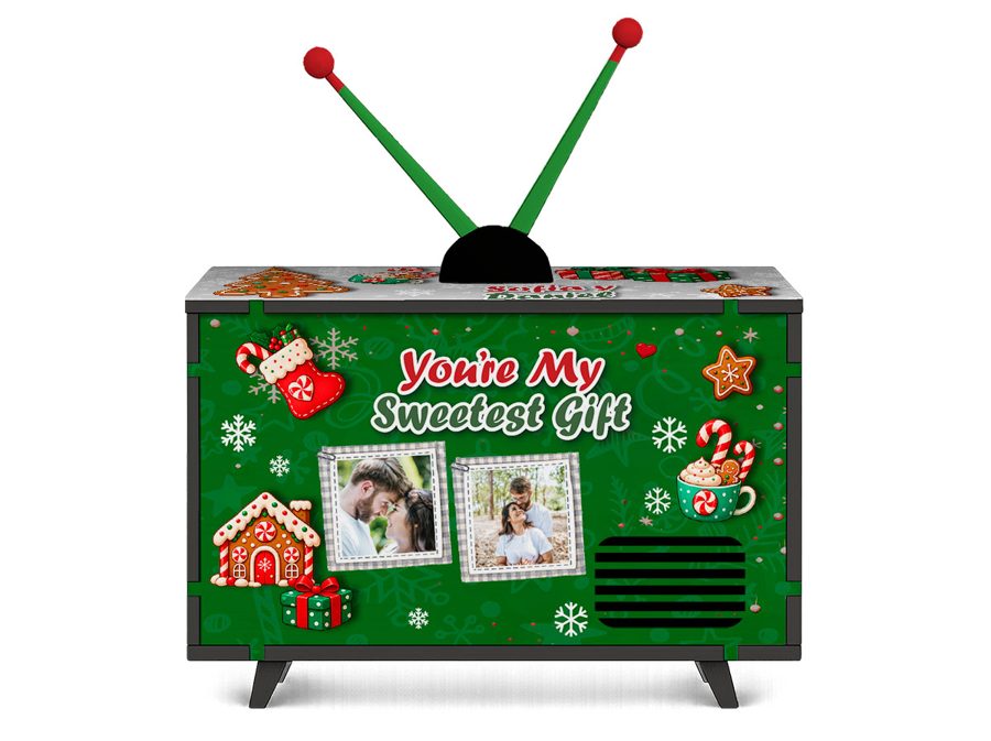 Holiday Treats Mini TV design, back view