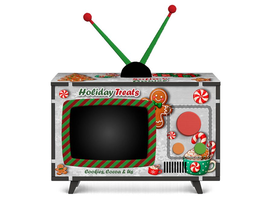 Holiday Treats Mini TV design, front view