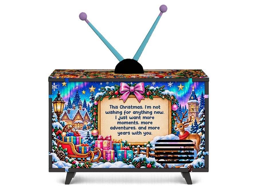 Winter Wonderland Mini TV design, back view