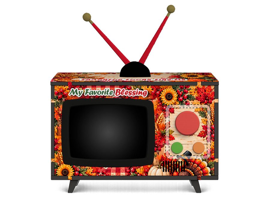 Thankful Blessings Mini TV design, front view